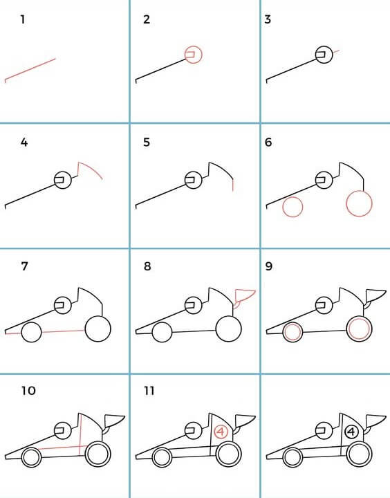 Concept de voiture de course F1 (5) dessin