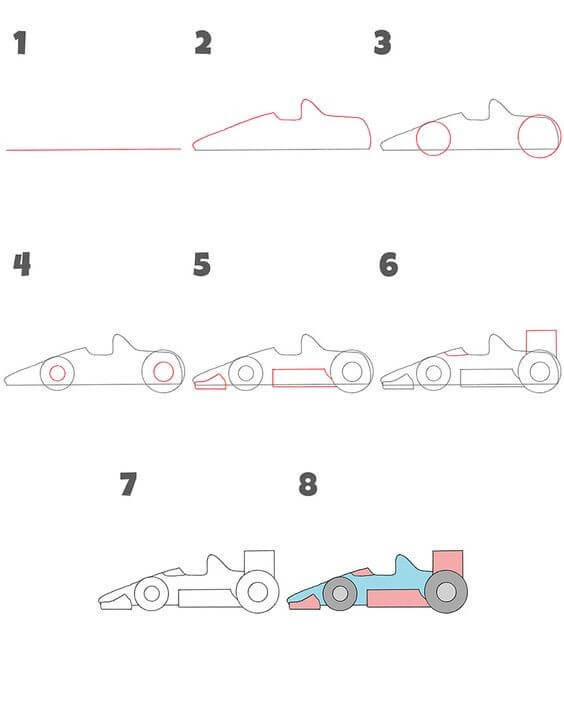 Concept de voiture de course F1 (6) dessin