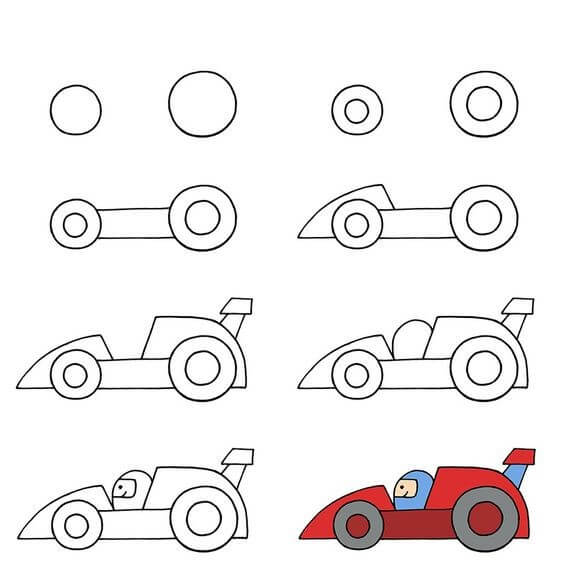 Concept de voiture de course F1 (7) dessin