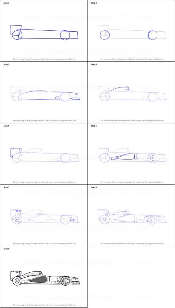 Concept de voiture de course F1 (8) dessin