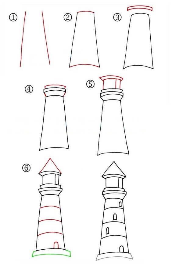 Idée de tour de phare (1) dessin