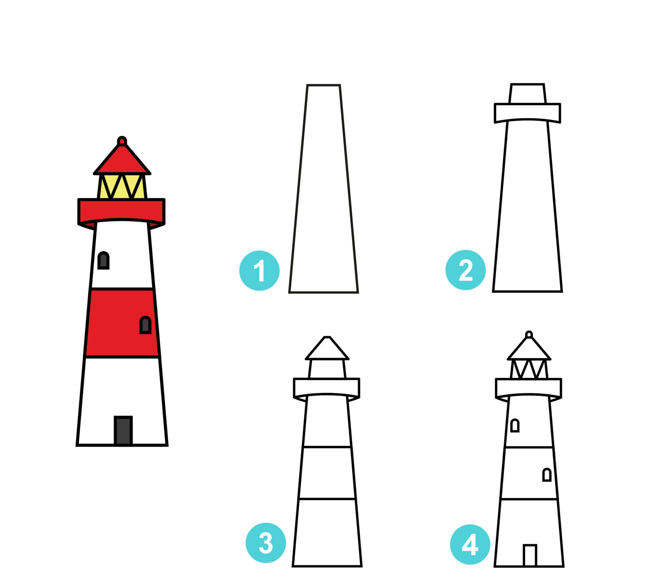 Idée de tour de phare (10) dessin