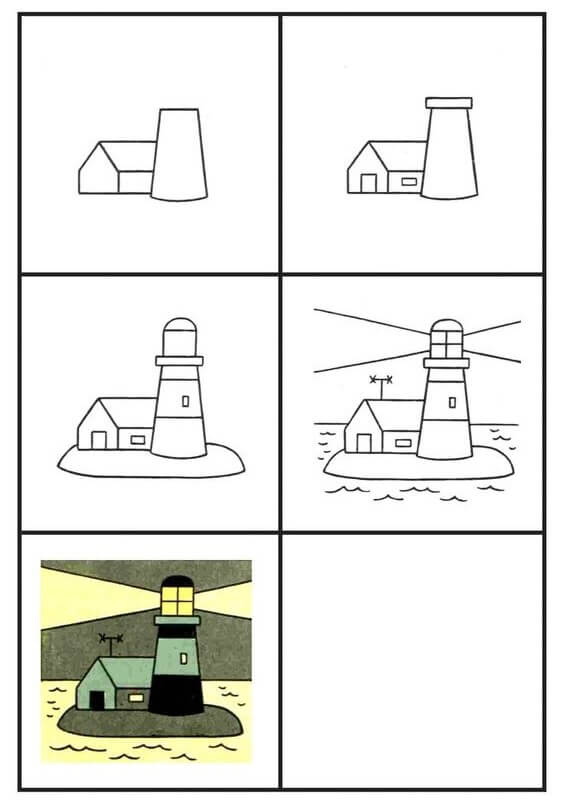 Idée de tour de phare (12) dessin