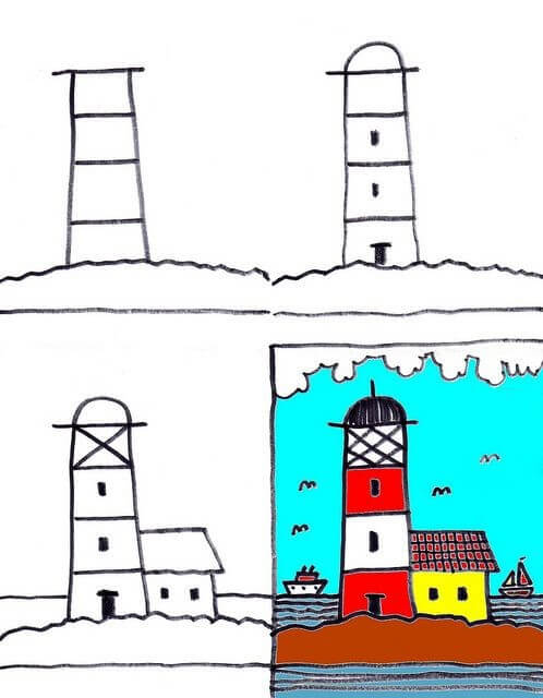 Idée de tour de phare (16) dessin