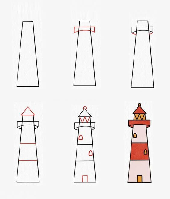 Idée de tour de phare (17) dessin