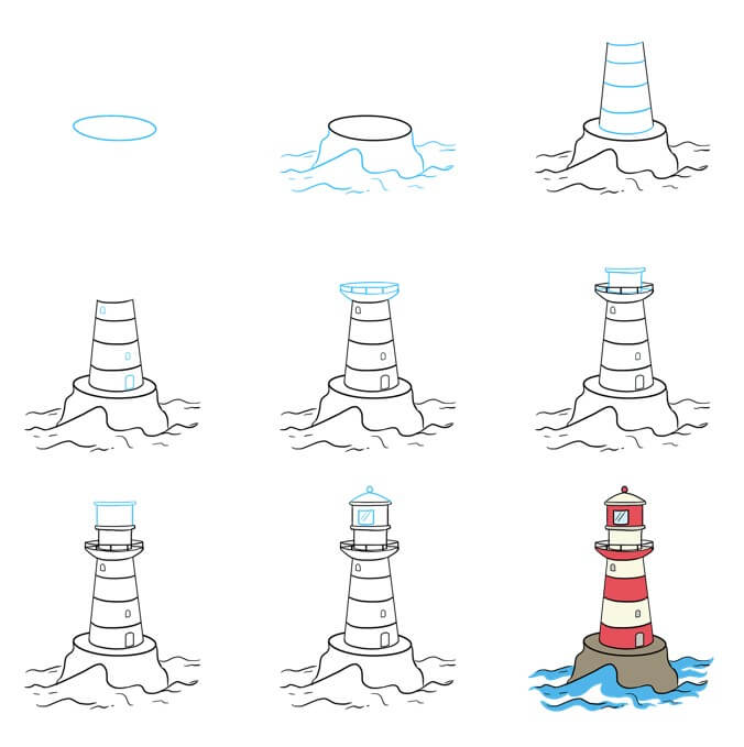 Tour du phare dessin