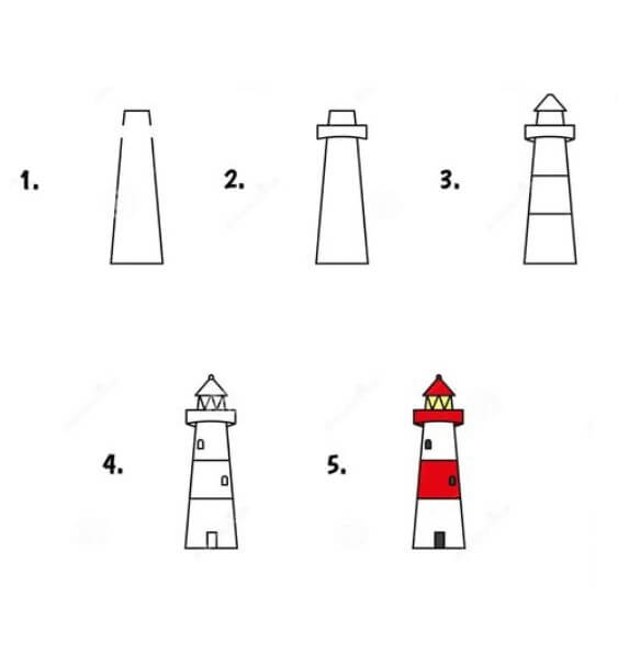 Idée de tour de phare (3) dessin