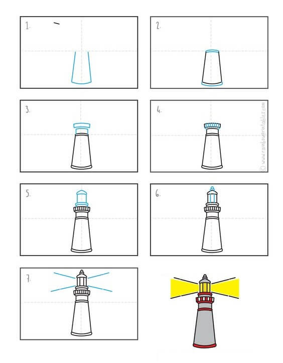 Idée de tour de phare (4) dessin