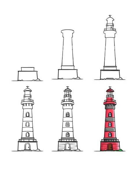 Idée de tour de phare (5) dessin