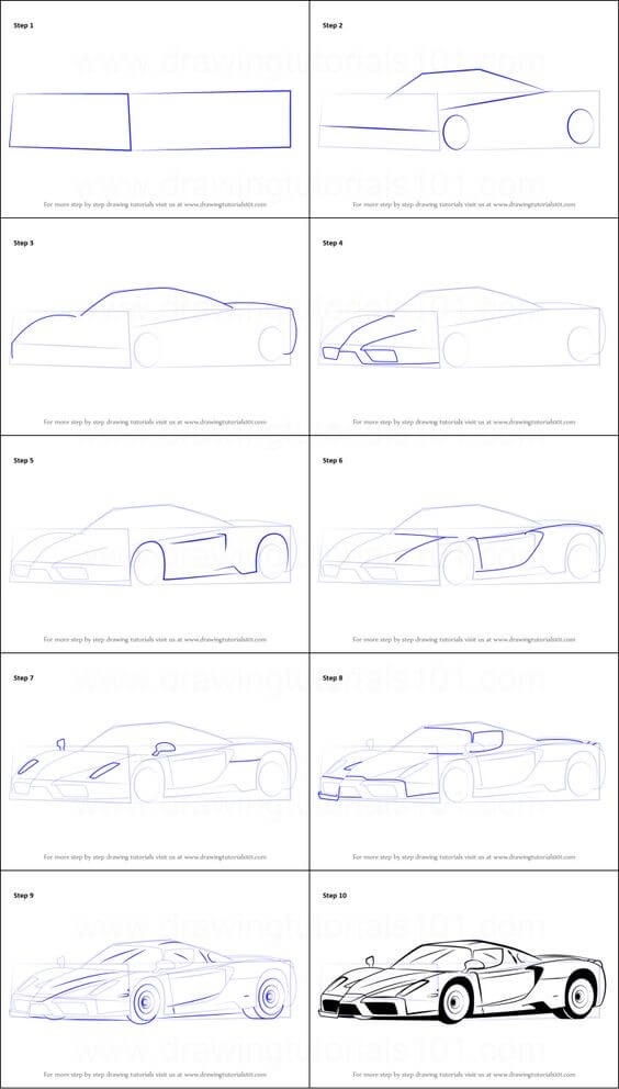 Idée de voiture Ferrari (1) dessin