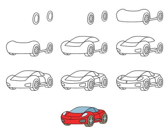 Idée de voiture Ferrari (6) dessin