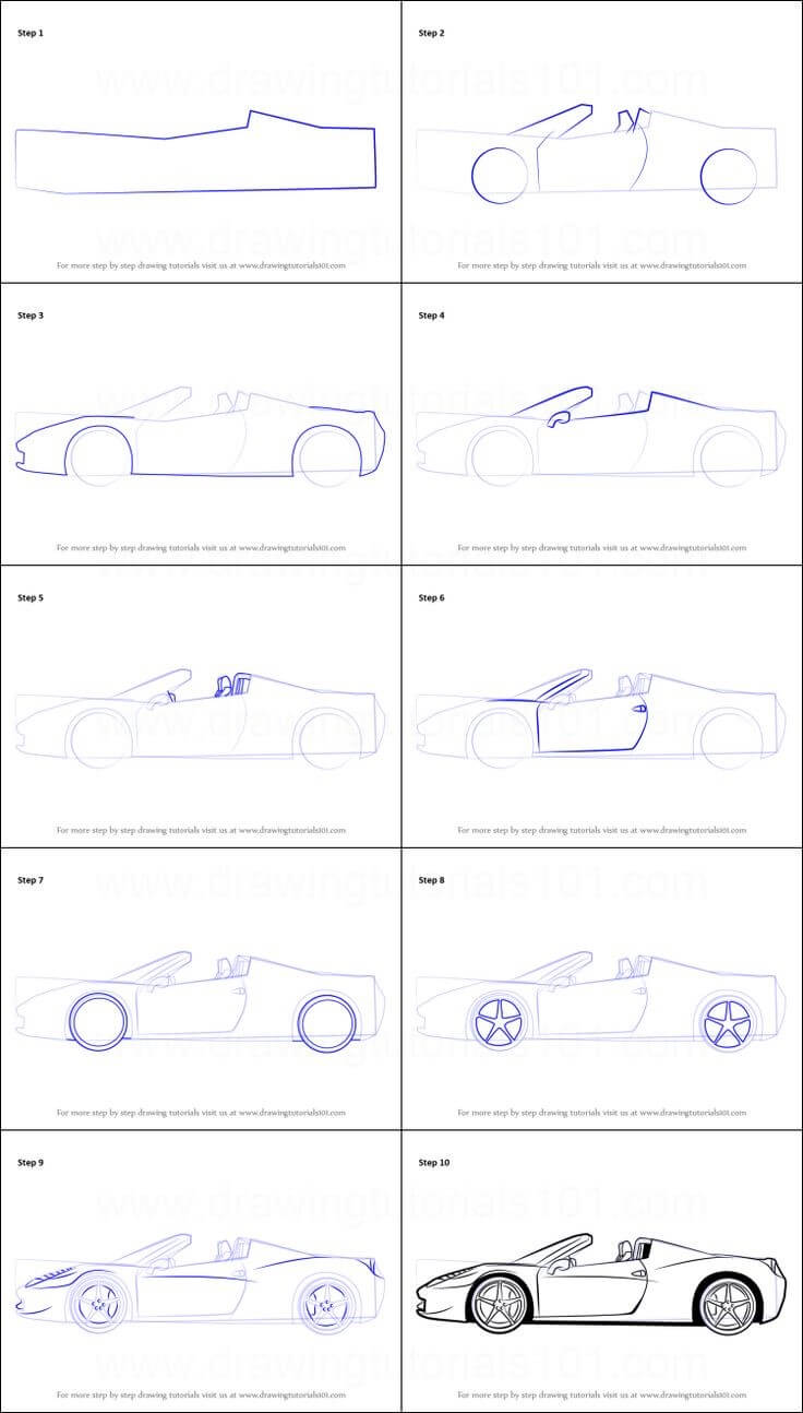 Idée de voiture Ferrari (7) dessin