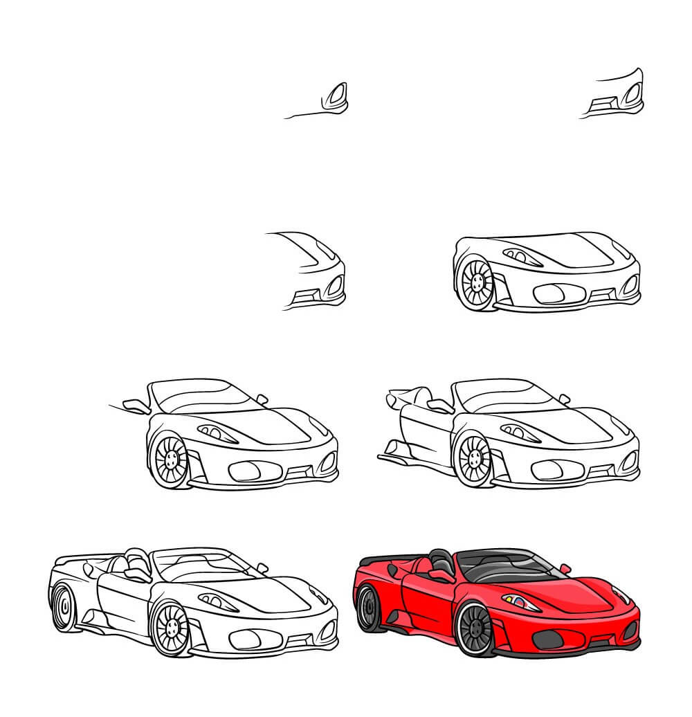 Idée de voiture Ferrari (8) dessin