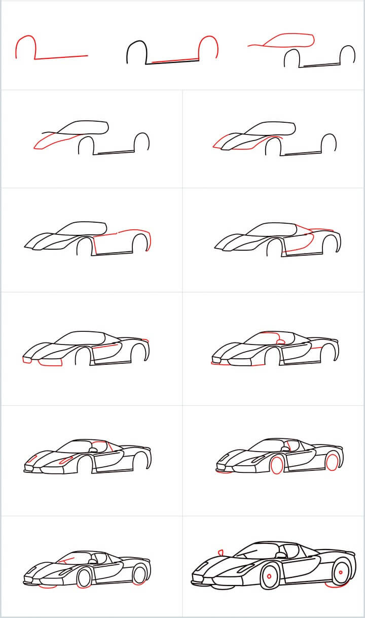 Idée de voiture Ferrari (9) dessin