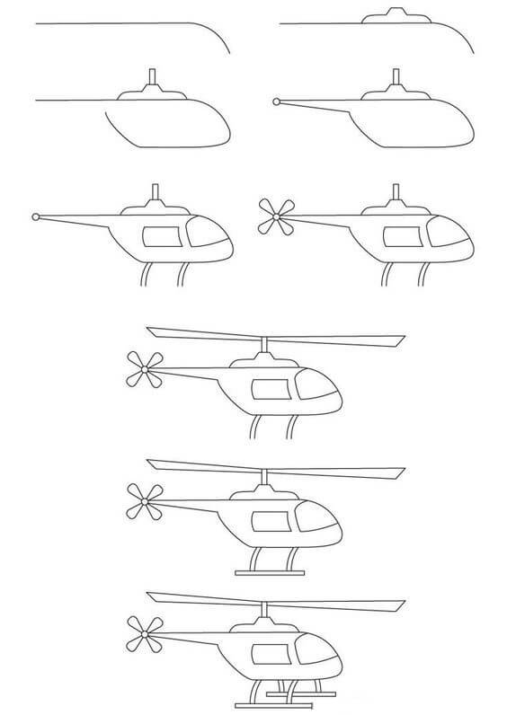 Idée d'hélicoptère (4) dessin