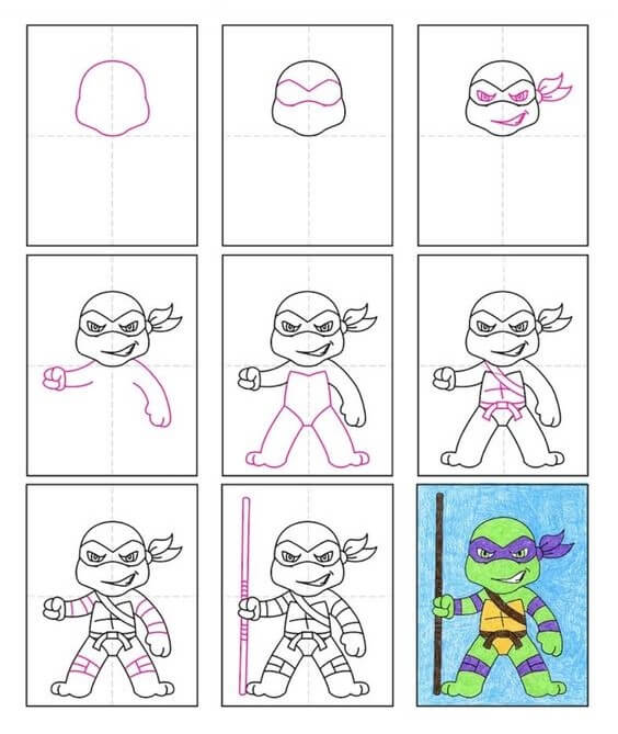 Idée tortue ninja (3) dessin