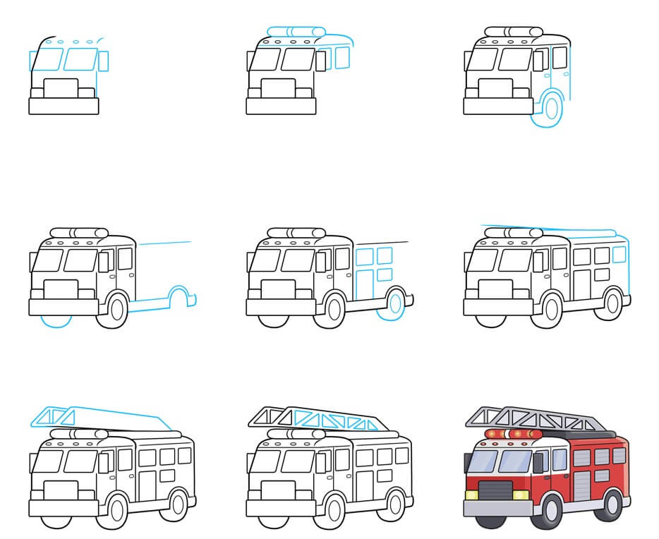 Idées de camions de pompiers (13) dessin