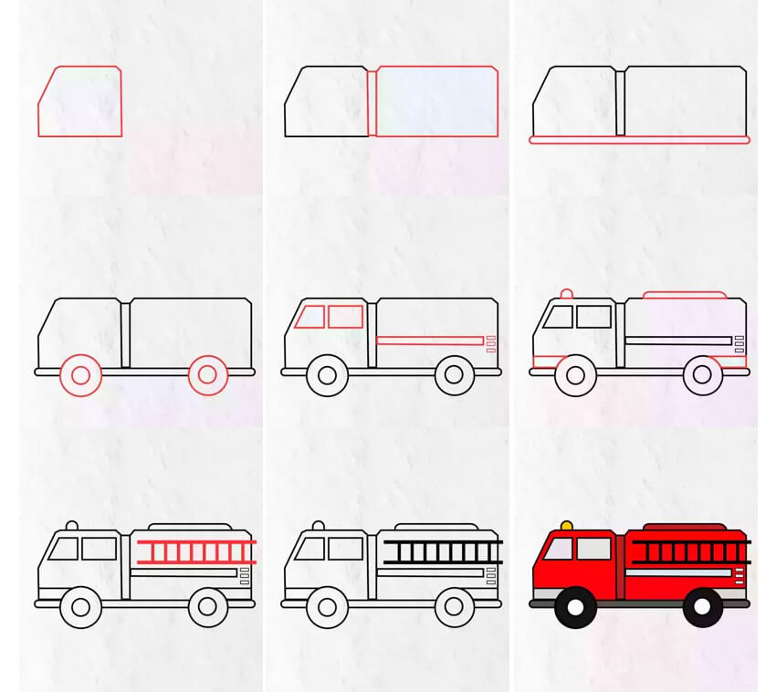 Idées de camions de pompiers (14) dessin