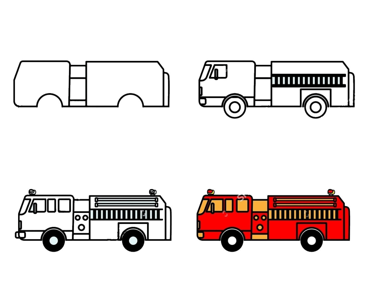 Idées de camions de pompiers (18) dessin