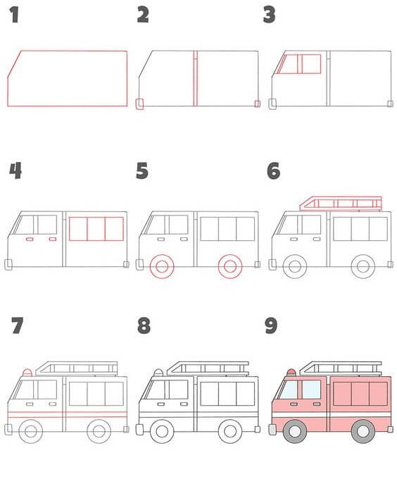 Idées de camions de pompiers (6) dessin