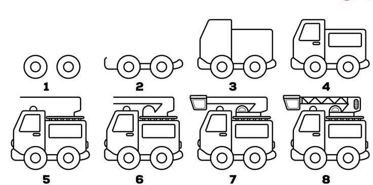 Idées de camions de pompiers (7) dessin