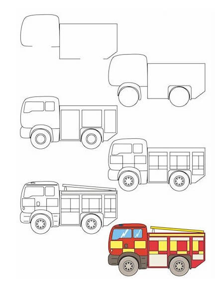 Idées de camions de pompiers (8) dessin