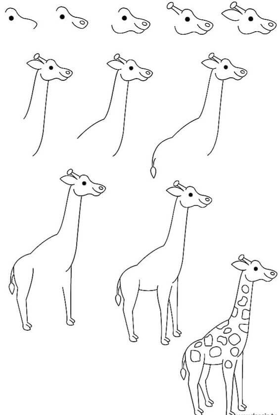 idées de girafe (16) dessin