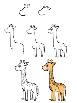 idées de girafe (4) dessin