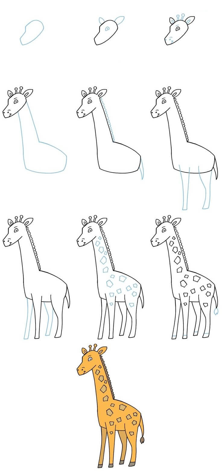 idées de girafe (9) dessin