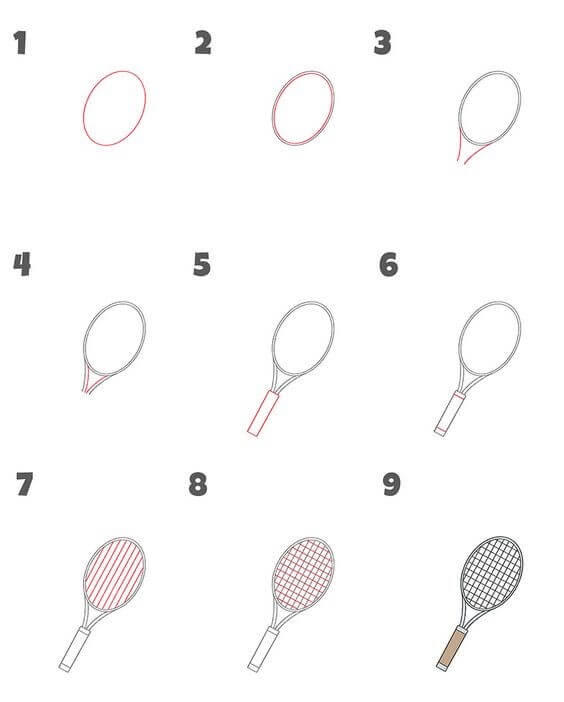 Idées de raquettes de tennis (1) dessin