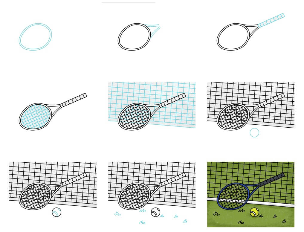 Idées de raquettes de tennis (8) dessin