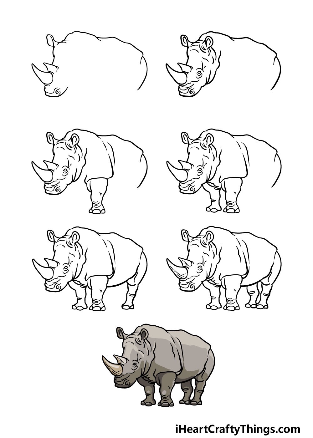 idées de rhinocéros (20) dessin