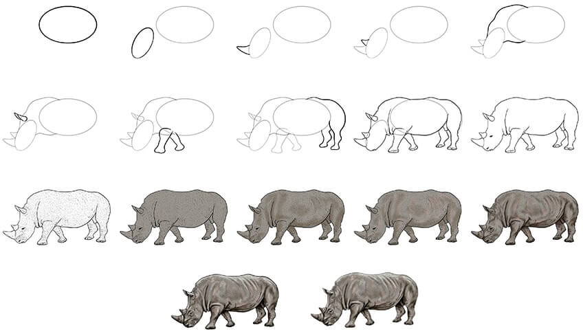 idées de rhinocéros (6) dessin