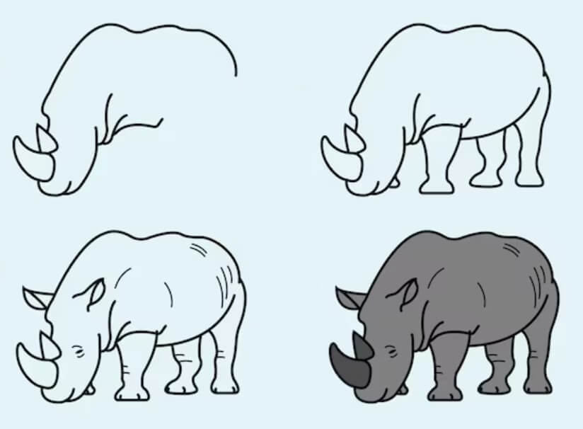 idées de rhinocéros (7) dessin