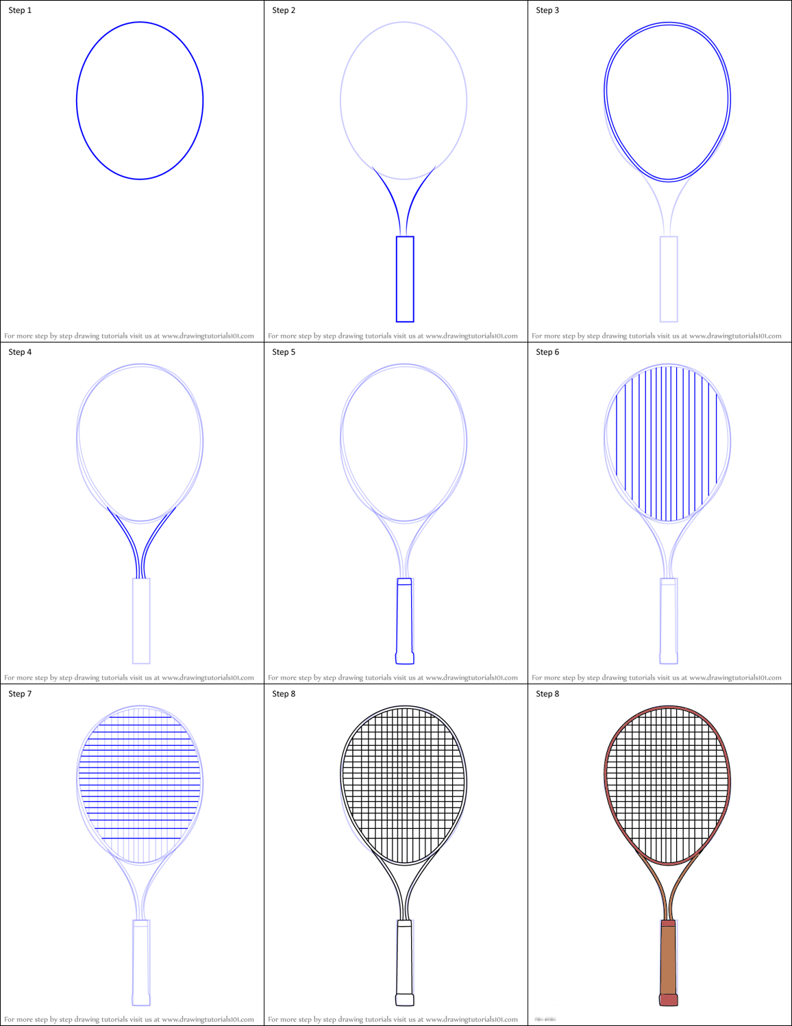 Raquette de tennis simple (2) dessin