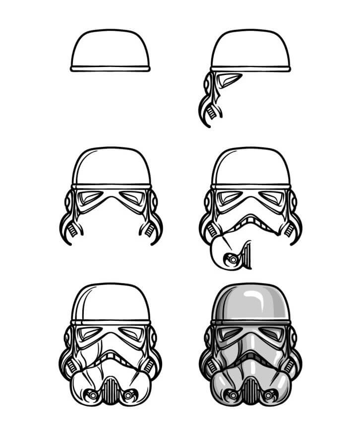 Tête de Stormtrooper (2) dessin