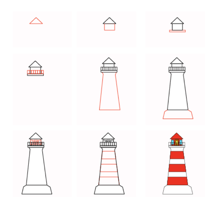 Tour de phare simple (1) dessin