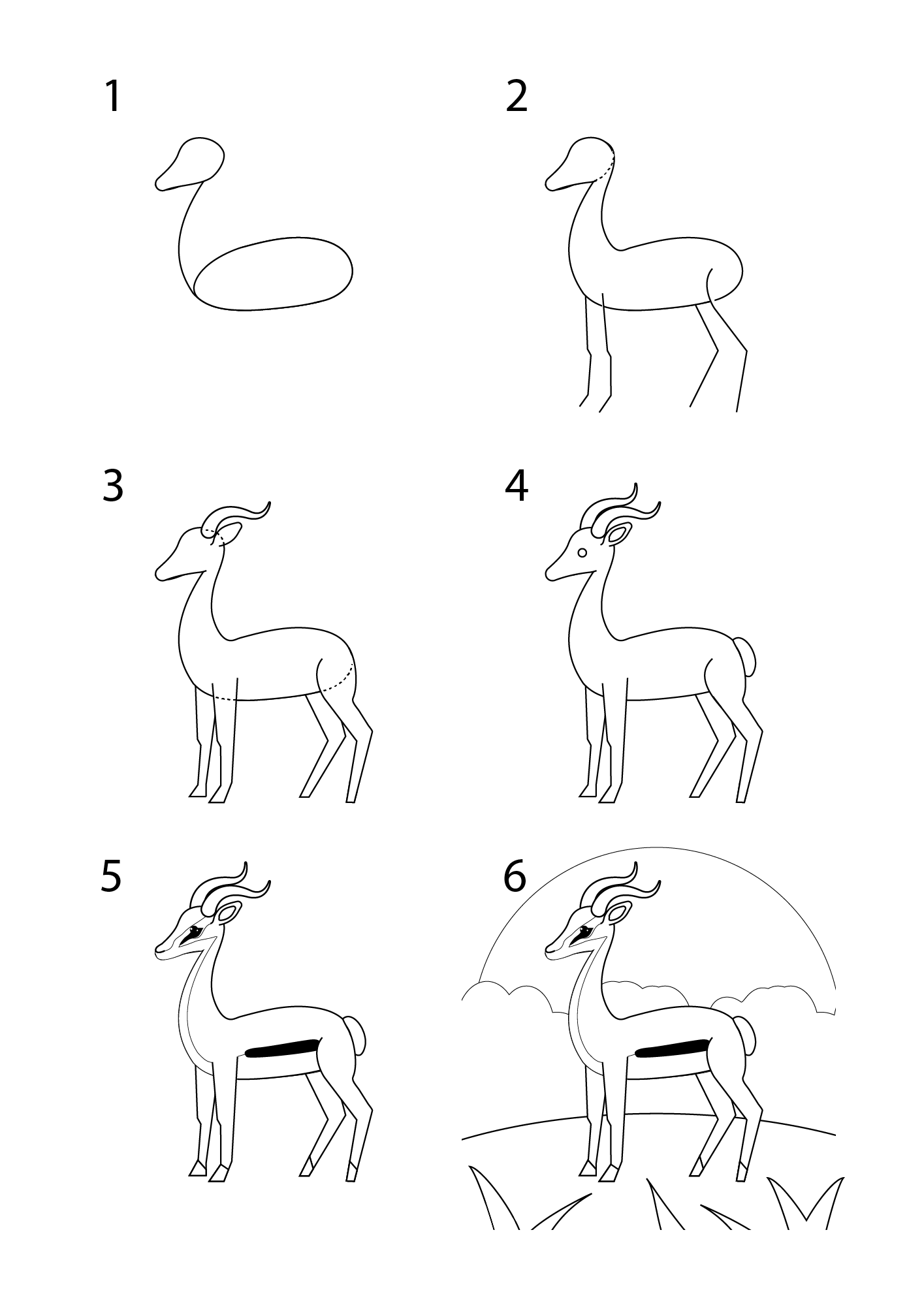 Antilope simple (1) dessin