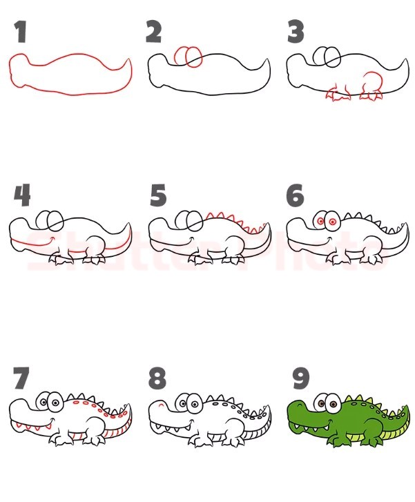 Idée de crocodile (7) dessin