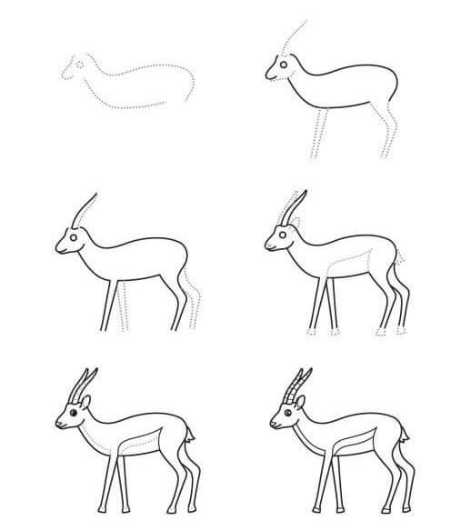 Idées d’antilopes (2) dessin