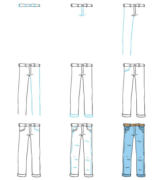 Jeans dessin