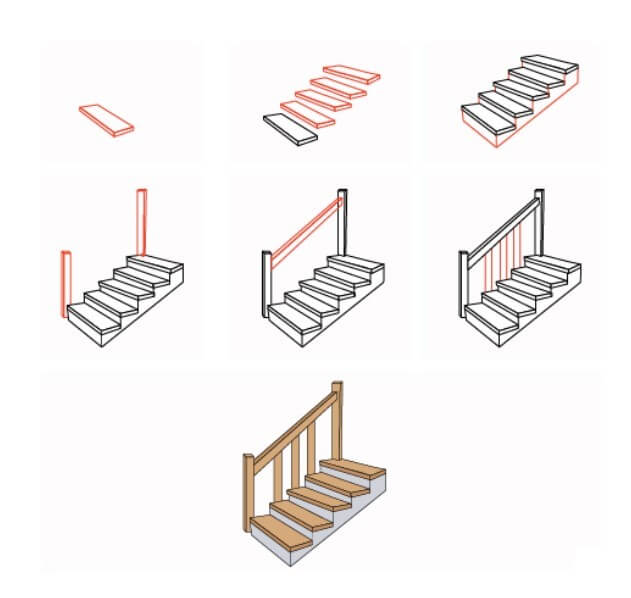 Idées d'escaliers (7) dessin