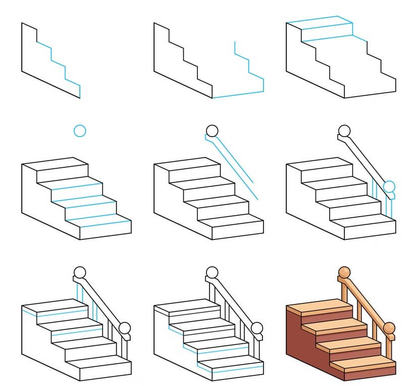 Idées d’escaliers (9) dessin