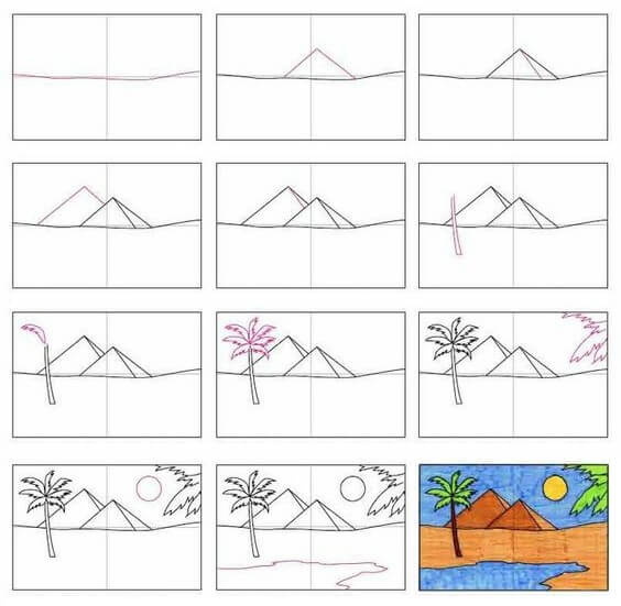 Idées pyramidales (8) dessin