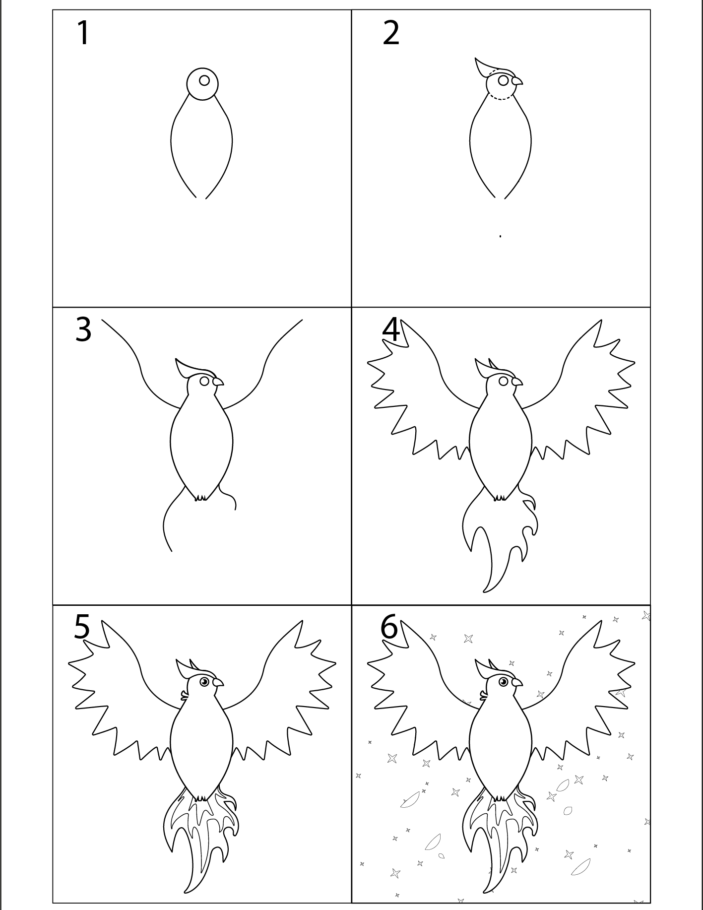 Phénix simple (3) dessin