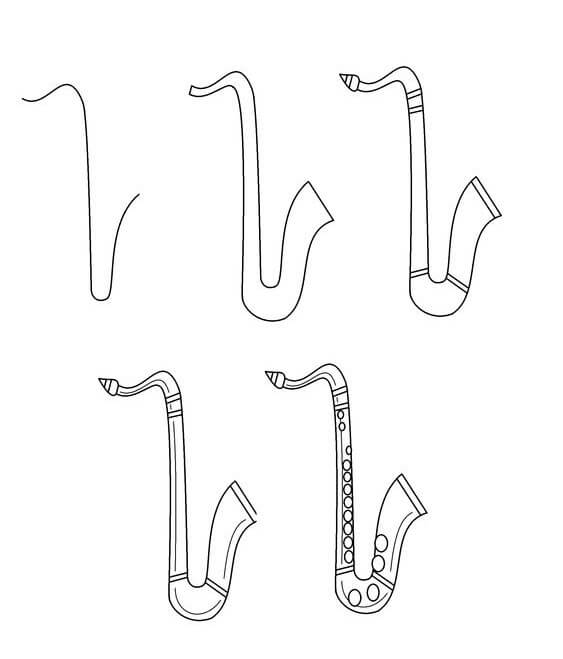 Saxophones (1) dessin