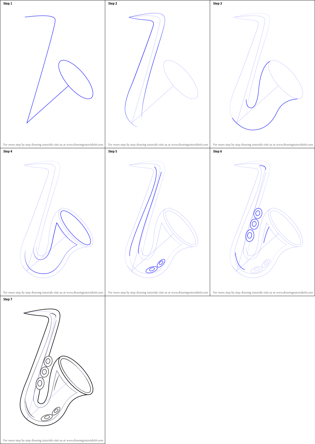 Saxophones (11) dessin