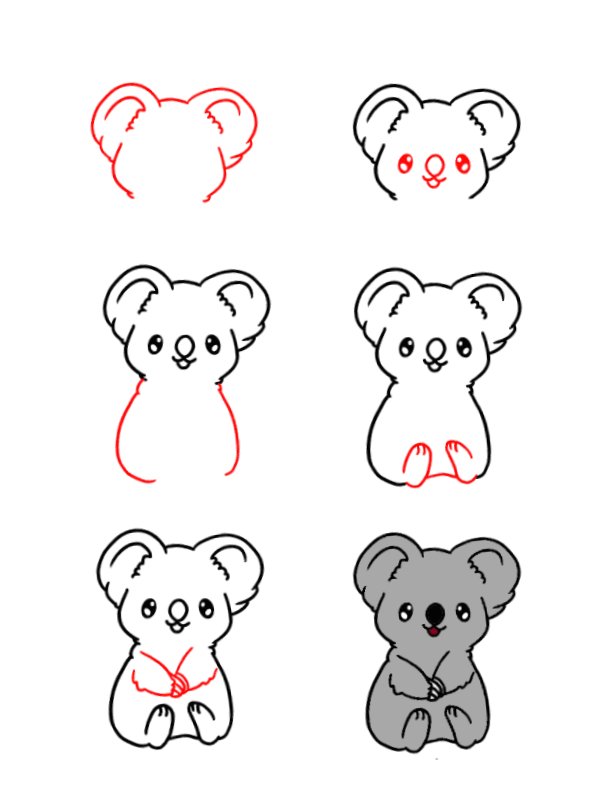 Bébé koala dessin