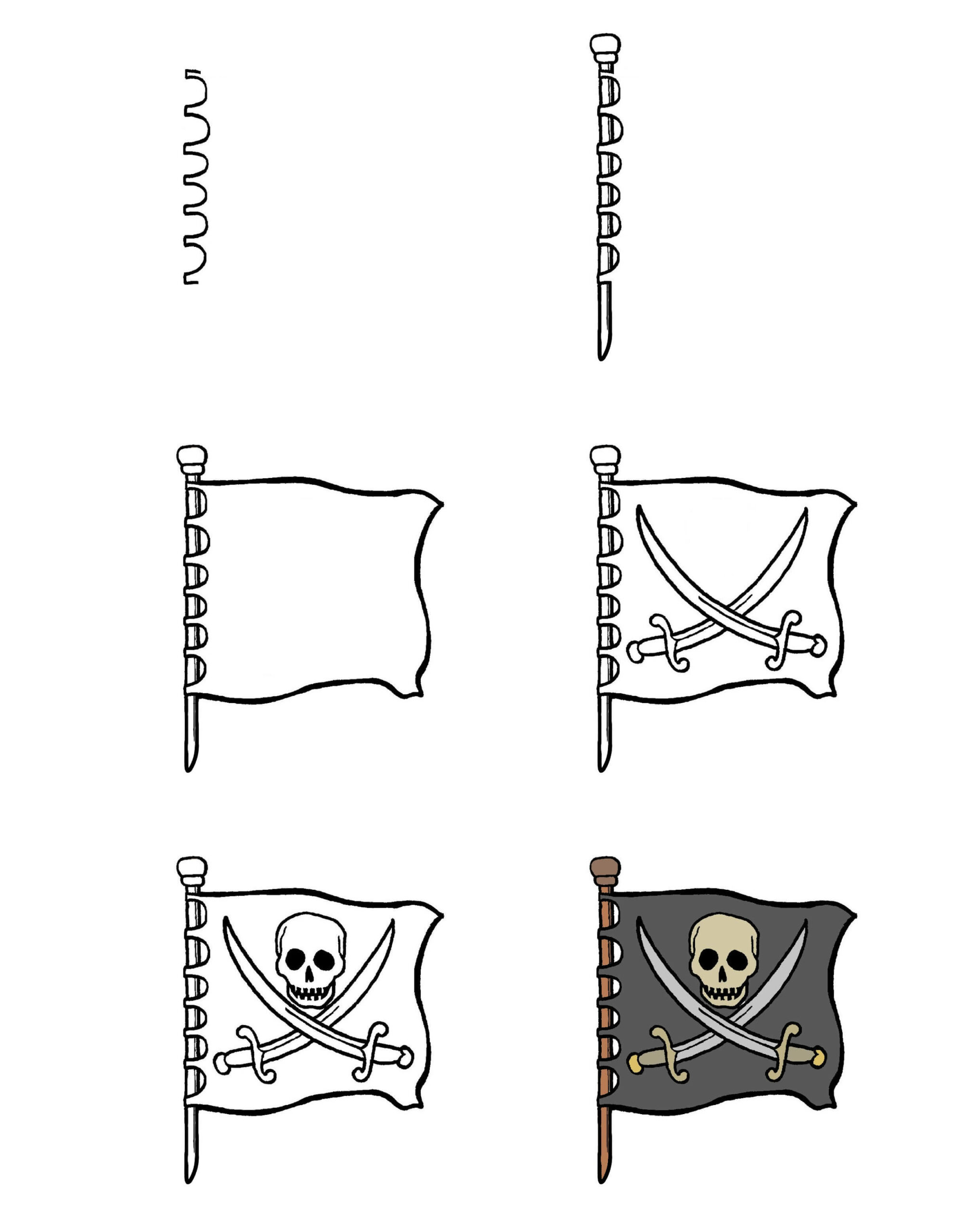 Drapeau pirate (3) dessin