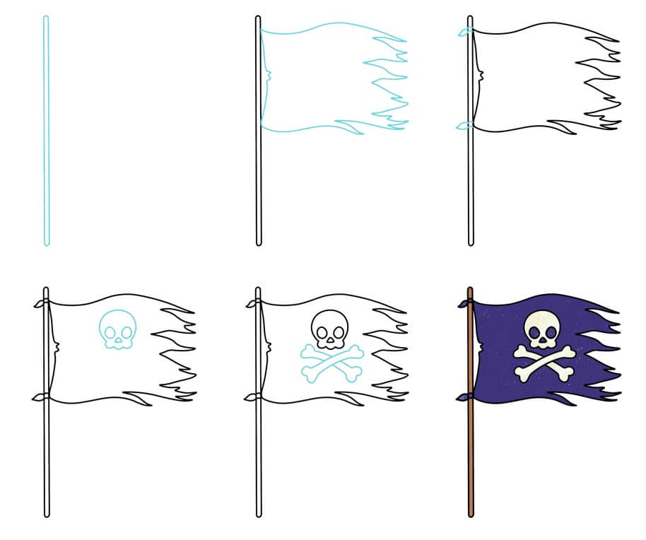 Drapeau pirate (4) dessin